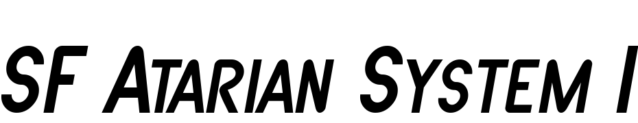 SF Atarian System Italic Yazı tipi ücretsiz indir